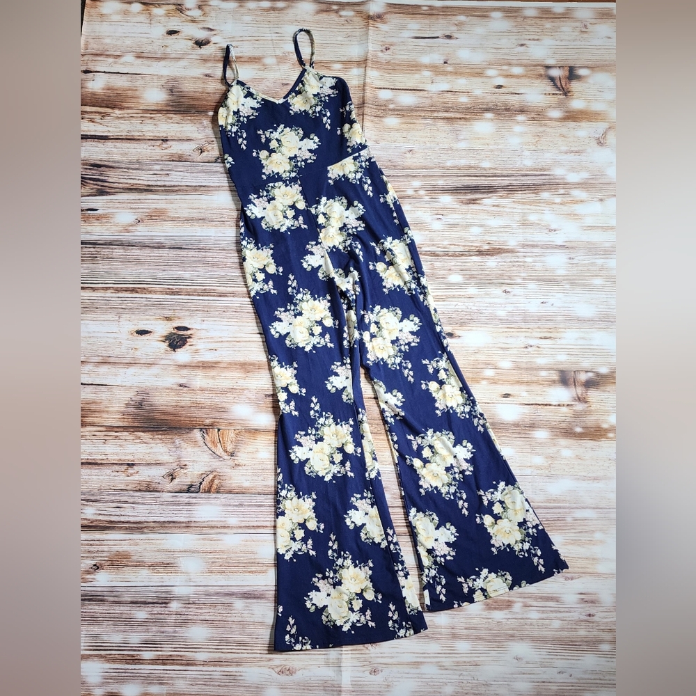 Streetwear Society Floral Navy Jumpsuit